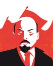 Revolutionary leader Vladimir Lenin vector portrait