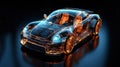 Unveiling the Future: The Revolutionary Transparent Glass Car with Visible Mechanic Parts, Generative AI
