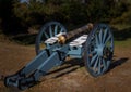 Revolutionary Era Cannon at the Yorktown Battlefield Royalty Free Stock Photo