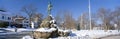 Revolutionary War memorial in winter Royalty Free Stock Photo