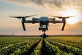 Revolutionizing Agriculture: Drone Technology Captures Stunning Farm Scenery.
