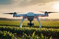 Revolutionizing Agriculture: Drone Technology Captures Stunning Farm Scenery.