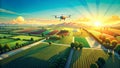 Revolutionizing Agriculture with DroneBased Field Surveying Precision Farming Techniques for Optimal Crop Yields Royalty Free Stock Photo
