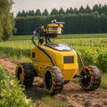 Revolutionizing Agriculture Robotics and Autonomous Vehicles. Generative AI Royalty Free Stock Photo