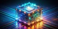Revolutionizing Computing A Futuristic AI Processor Chip for Big Data Cloud Machine Learning and Blockchain Royalty Free Stock Photo