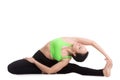 Revolved Head-to-Knee yoga Pose Royalty Free Stock Photo