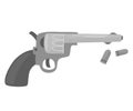 Revolver with bullets. Gun. Wild West Clipart icon Royalty Free Stock Photo