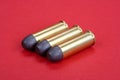 The .45 Revolver cartridges dating to 1872 Royalty Free Stock Photo