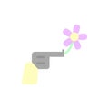 Revolver, flower icon. Simple color vector elements of flower children icons for ui and ux, website or mobile application