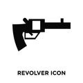 Revolver icon vector isolated on white background, logo concept Royalty Free Stock Photo