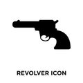 Revolver icon vector isolated on white background, logo concept Royalty Free Stock Photo