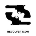 Revolver icon vector isolated on white background, logo concept Royalty Free Stock Photo