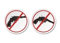 Revolver - no gun sticker sets