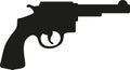 Revolver silhouette vector