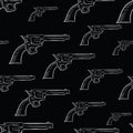 Revolver sketch black seamless texture