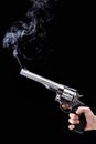 Revolver with smoke Royalty Free Stock Photo