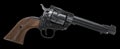 Revolver pistol firearm weapon gun isolated black background Royalty Free Stock Photo