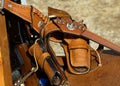 Revolvers in holsters Royalty Free Stock Photo