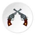 Revolvers icon, flat style