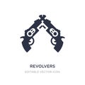 revolvers icon on white background. Simple element illustration from Weapons concept