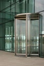 Revolving glass door Royalty Free Stock Photo