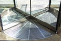 Revolving glass door Royalty Free Stock Photo