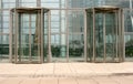 Revolving glass doors Royalty Free Stock Photo