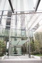 Revolving glass doors in a modern office building Royalty Free Stock Photo