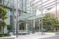 Revolving glass doors in a modern office building Royalty Free Stock Photo