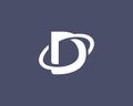Revolving letter D modern logo icon design concept. Application icon logotype design template. Planet, orbit vector icon