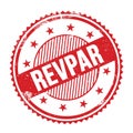 REVPAR text written on red grungy round stamp Royalty Free Stock Photo