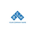 REW letter logo design on BLACK background. REW creative initials letter logo concept. REW letter design.REW letter logo design on Royalty Free Stock Photo