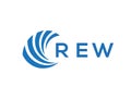 REW letter logo design on white background. REW creative circle letter logo concept Royalty Free Stock Photo