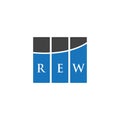 REW letter logo design on WHITE background. REW creative initials letter logo concept. REW letter design Royalty Free Stock Photo