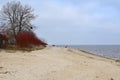 Rewa beach, a nature reserve located in Rewa village. Poland Royalty Free Stock Photo