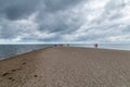 Sandy Rewa peninsula at cloudy day Royalty Free Stock Photo