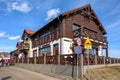 Seaside bar in Rewa. Rewa is a popular tourist resort on the Baltic Sea in Poland Royalty Free Stock Photo