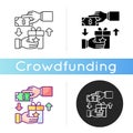 Reward based crowdfunding icon