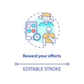 Reward efforts concept icon