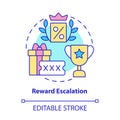 Reward escalation concept icon