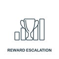 Reward Escalation icon. Monochrome simple Neuromarketing icon for templates, web design and infographics