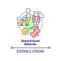 Reward good behavior concept icon