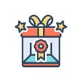 Color illustration icon for Reward, prize and keepsake