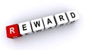 reward word block on white Royalty Free Stock Photo