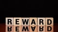 Reward word on blocks Royalty Free Stock Photo