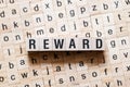 Reward word concept Royalty Free Stock Photo