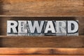 Reward word tray Royalty Free Stock Photo