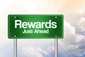 Rewards Green Road Sign