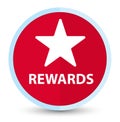 Rewards (star icon) flat prime red round button