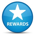 Rewards (star icon) special cyan blue round button Royalty Free Stock Photo